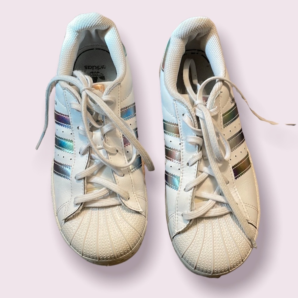 Adidas Superstar White Sneakers.  sz 3